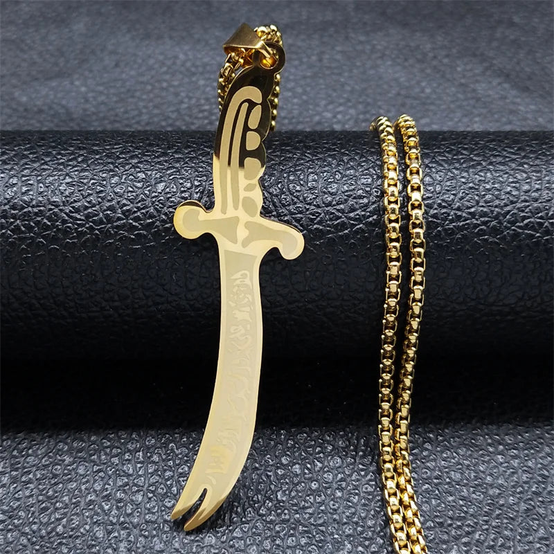 ARABIC IMAM ALI (AS) SWORD NECKLACE JEWELRY